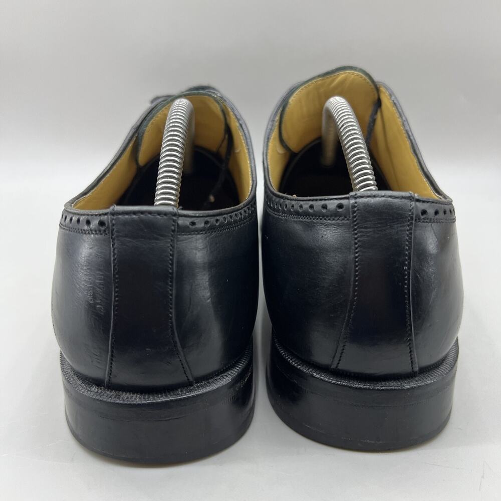 Mezlan Andrew Cap Toe Oxford Men Size 11 M Black Leather Medallion Dress Shoes - Picture 4 of 11